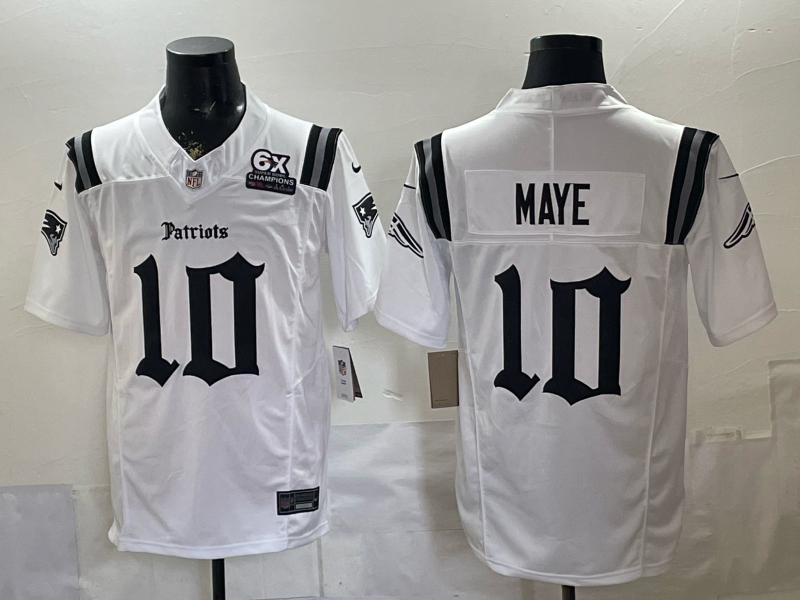 Men 2026 New England Patriots #10 Maye white Nike Limited NFL Jersey 0408005